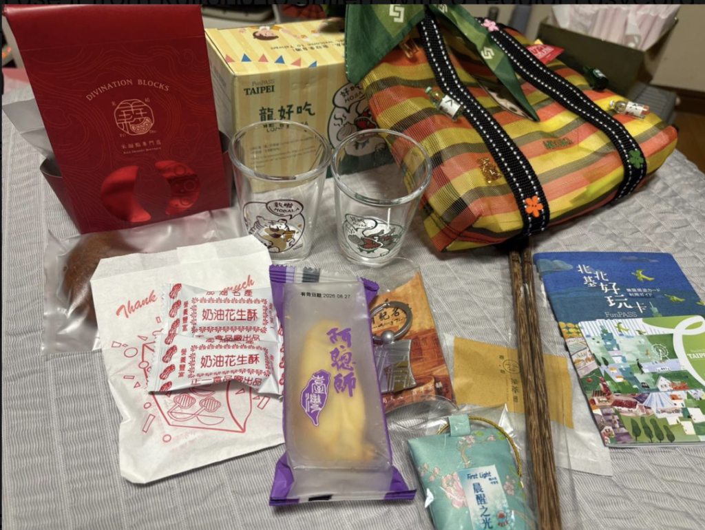 Souvenirs, snacks and gifts collected while using the Taipei FunPASS